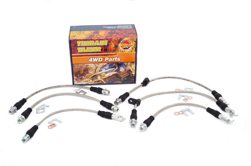 BRAIDED BRAKE HOSE KIT SUIT RAISED SUSPENSION 3