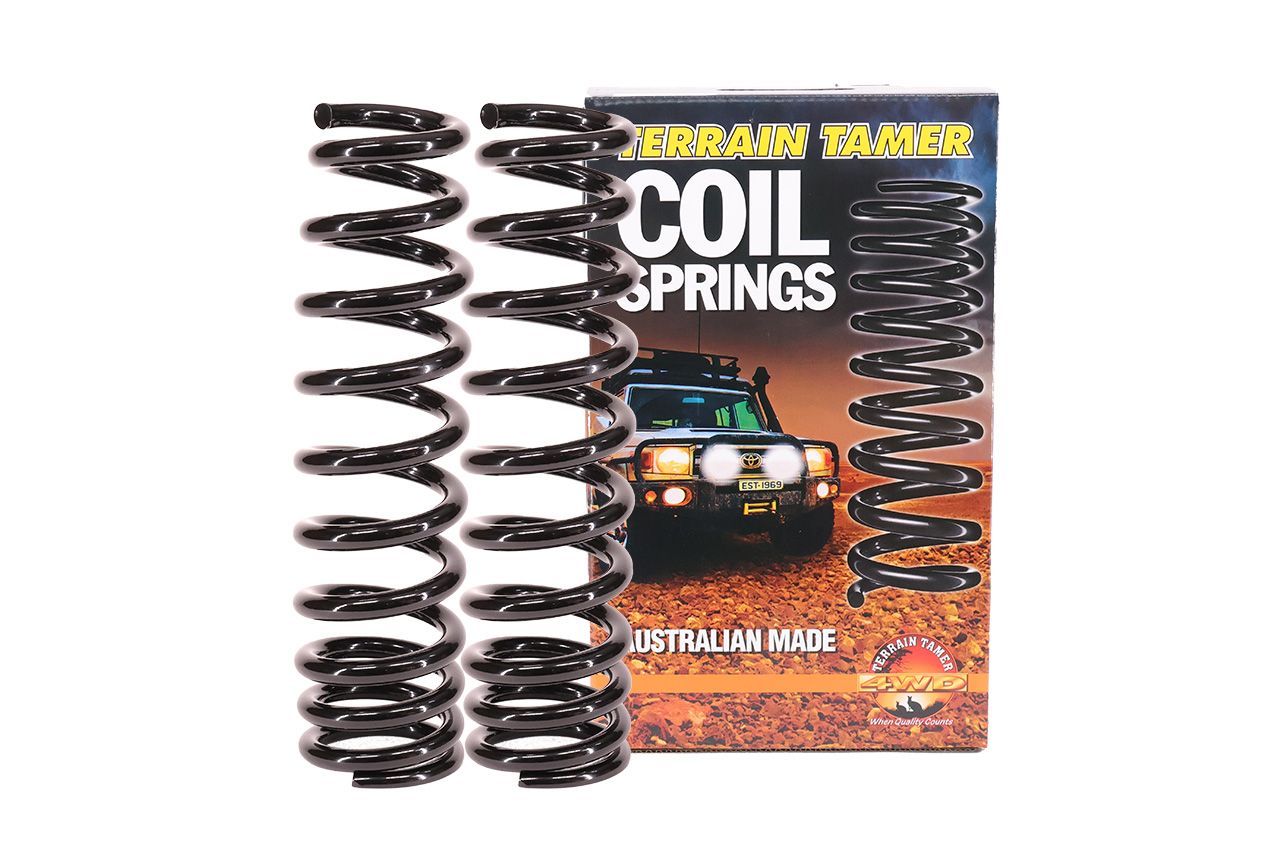 COILS FRONT RAISED 40MM 100KG + W/BULLBAR TAPERED WIRE V8 1
