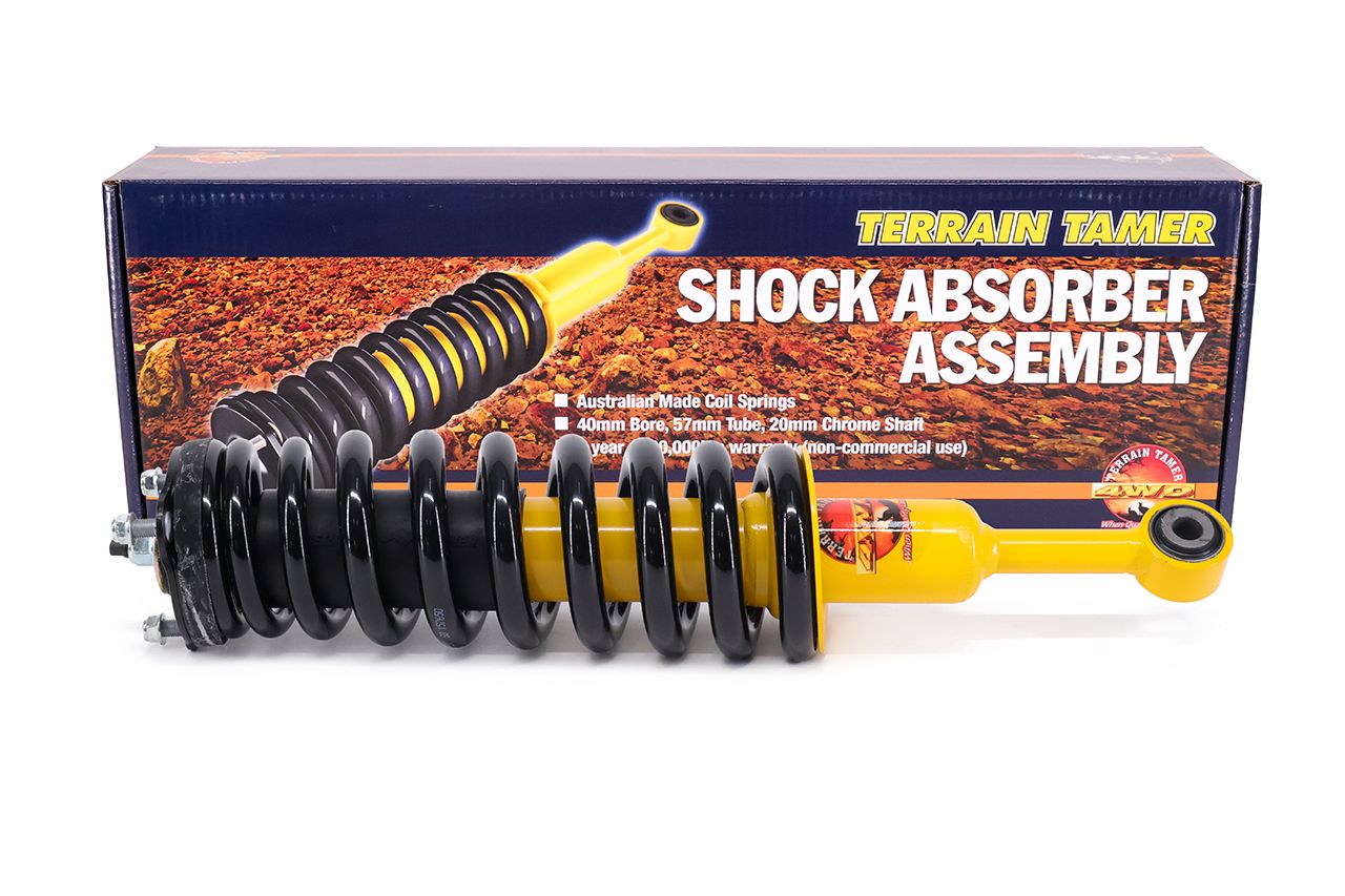 COIL OVER SHOCK ASSY PAIR RAISED 40MM 100KG+ HEAVY DUTY 3