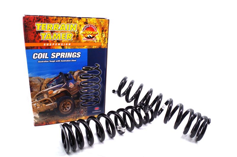 COILS FRONT RAISED 40MM TO 100KG WITH B/BAR V6&amp;V8 SUITS KDSS