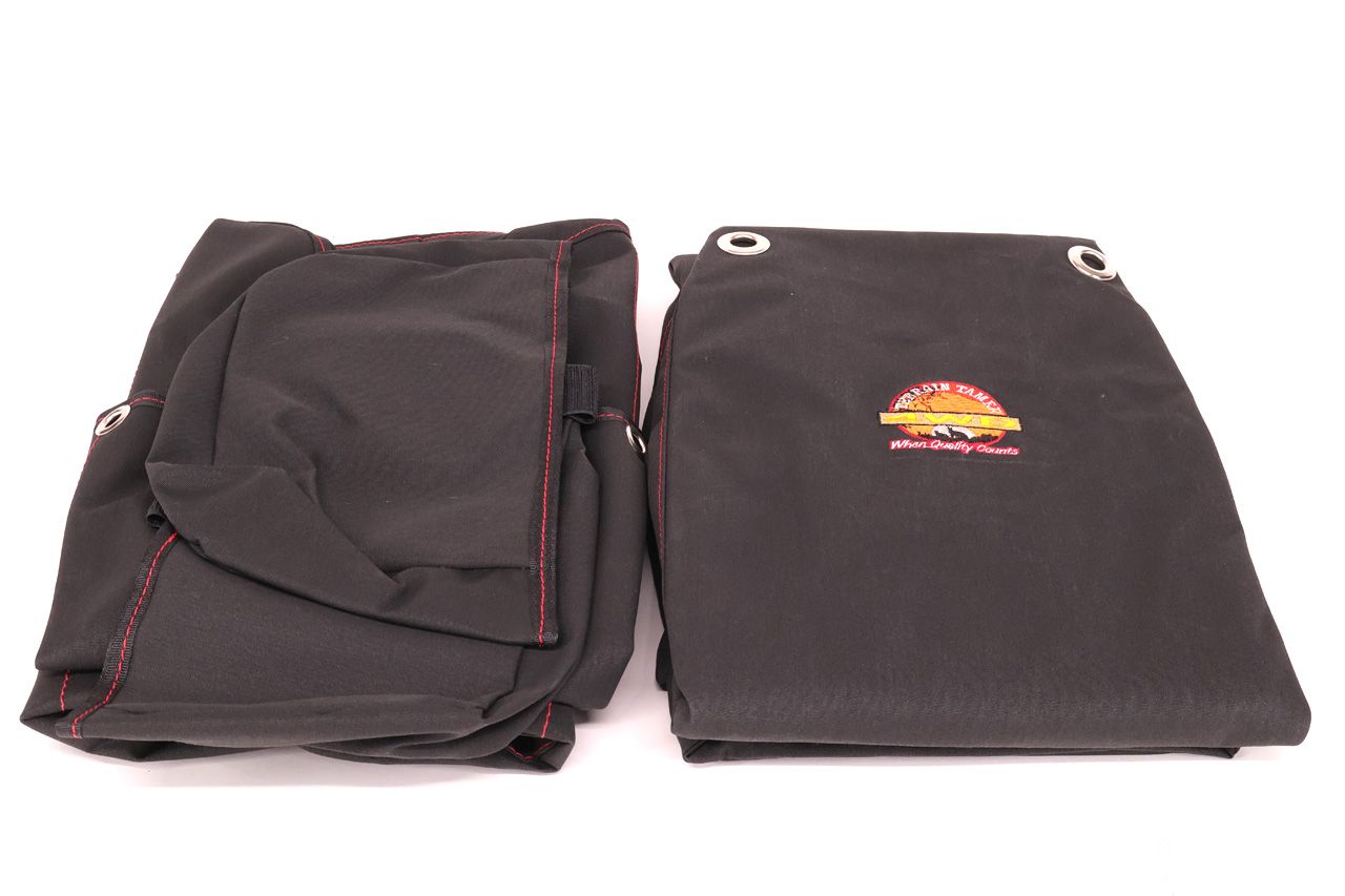 SEAT COVER SET D/S &amp; P/S SUIT TERRAIN TAMER SEATS ONLY BLACK