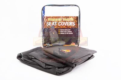 SEAT COVER SET FRT DRIVER BUCKET + PASS 3/4 BENCH GREY