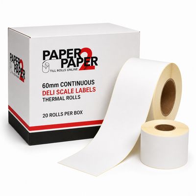 20 Pack 60mm Continuous Deli Scale Labels – Thermal Rolls 20 Pack 60mm Continuous Deli Scale Labels – Thermal Rolls