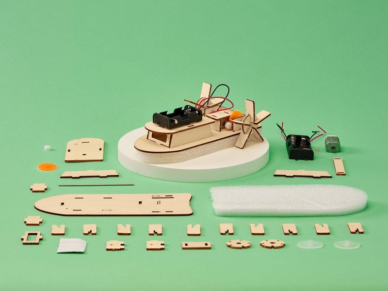 Paddlewheel Boat DIY Kit, Educational STEM Toy, DIY Kit