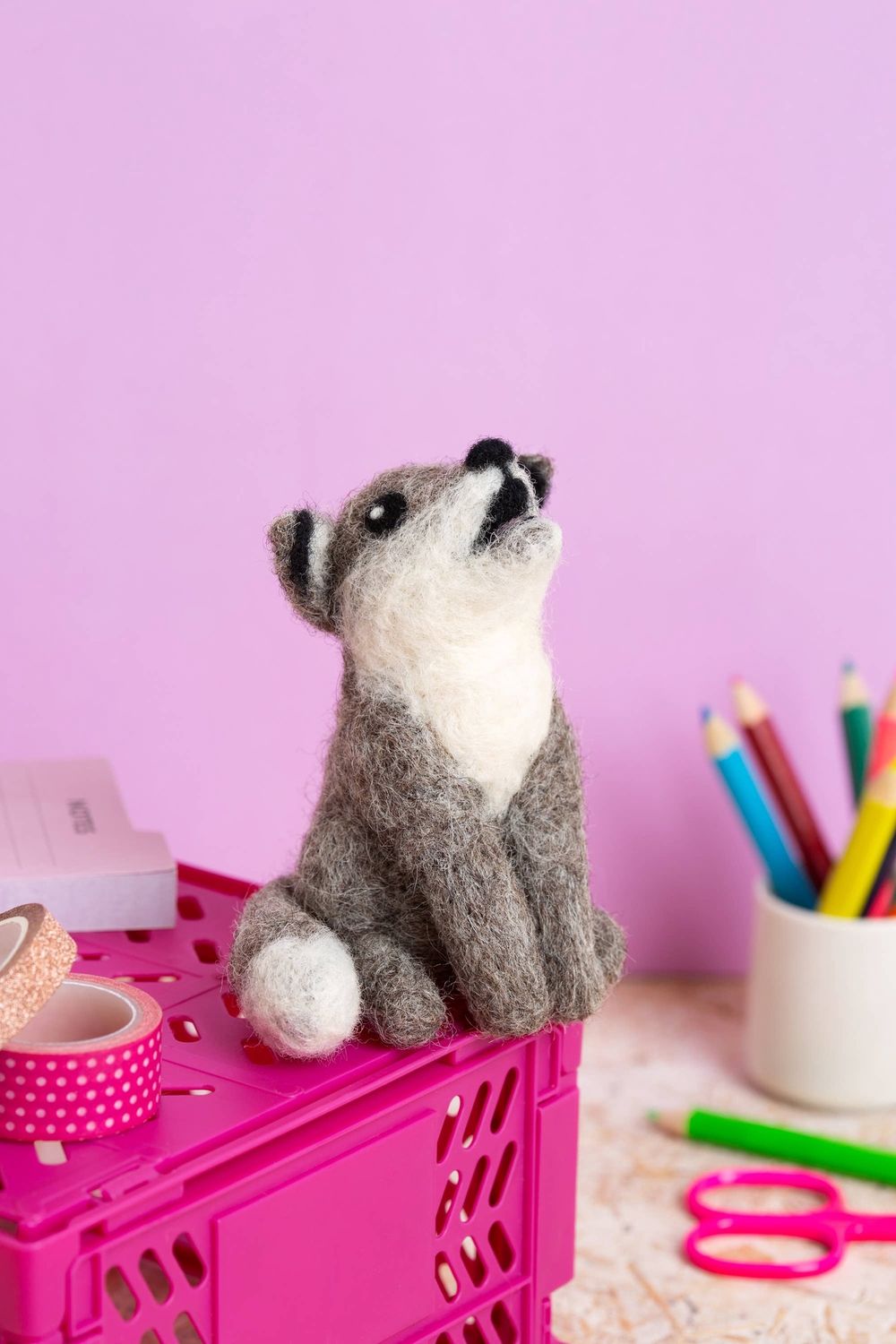 Wolf Cub Mini Needle Felting Kit | Complete Craft Kit