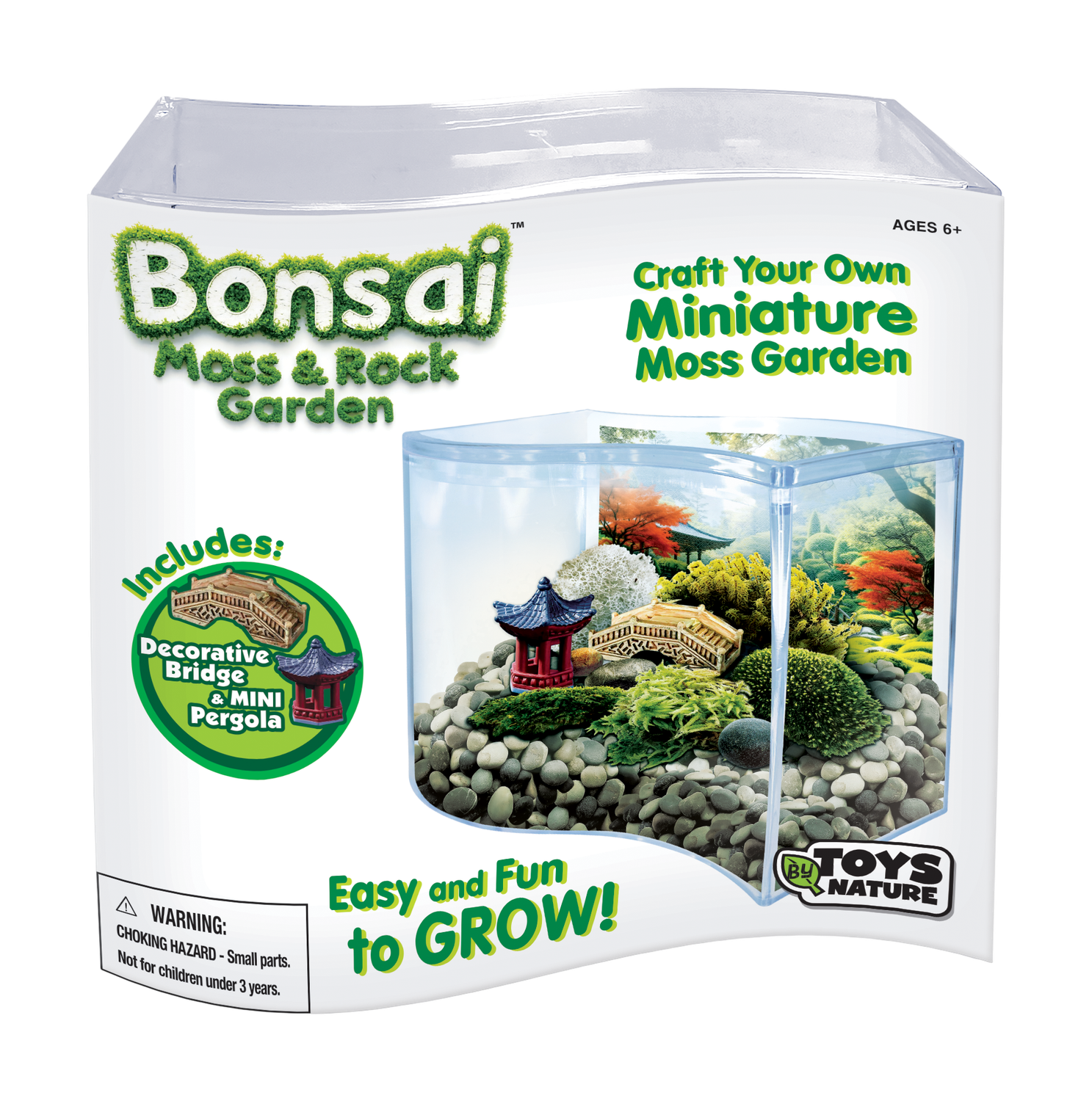 Bonsai Moss &amp; Rock Garden Wave Terrarium