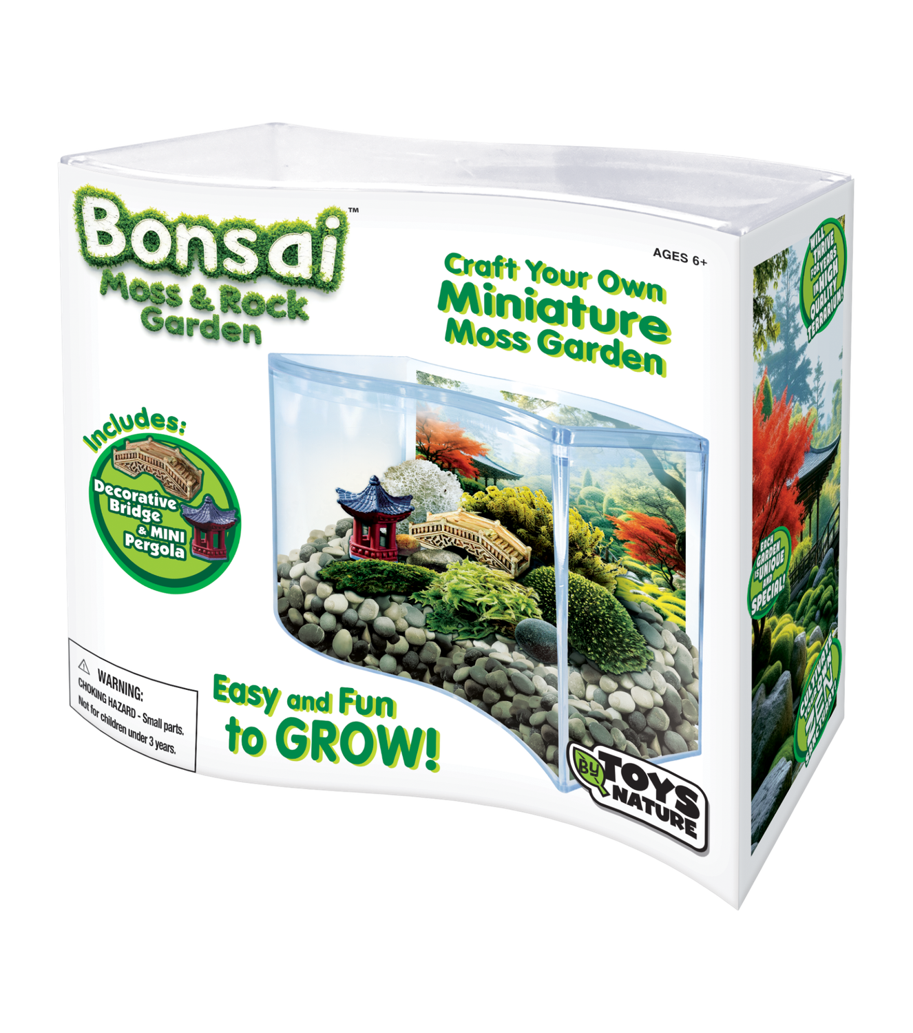 Bonsai Moss &amp; Rock Garden Wave Terrarium