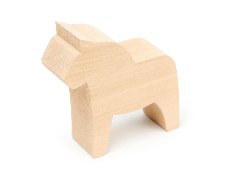 BW_DIY02 - Dala Horse Carving Blank