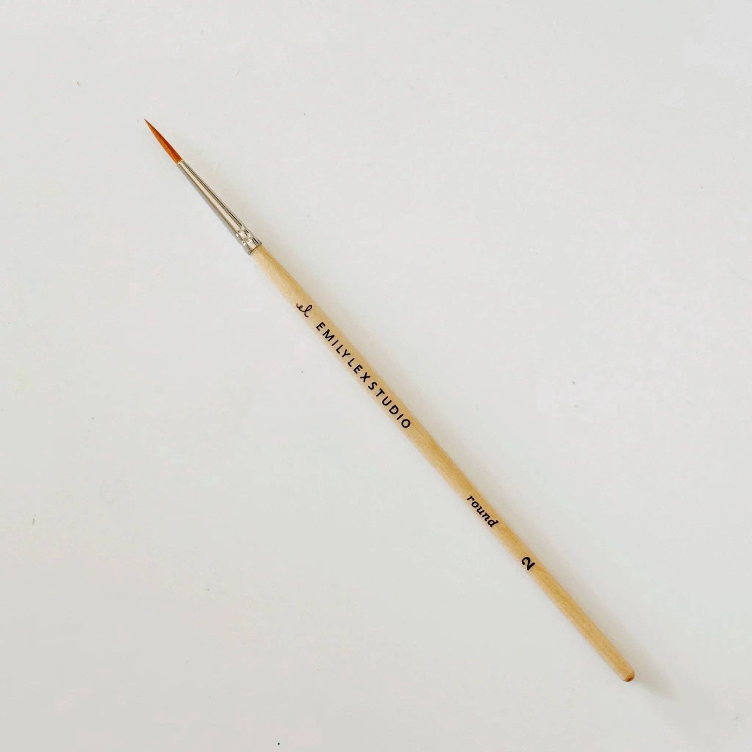 Watercolor paintbrush set of five wood brushes
