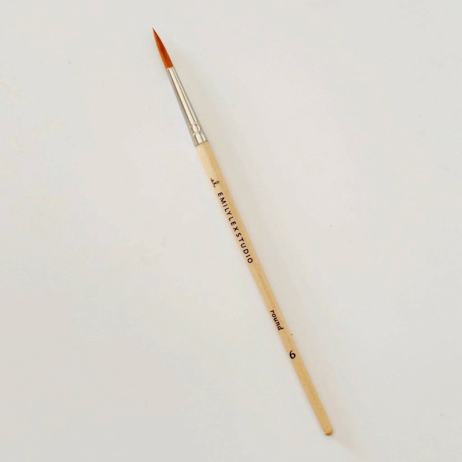Watercolor paintbrush set of five wood brushes