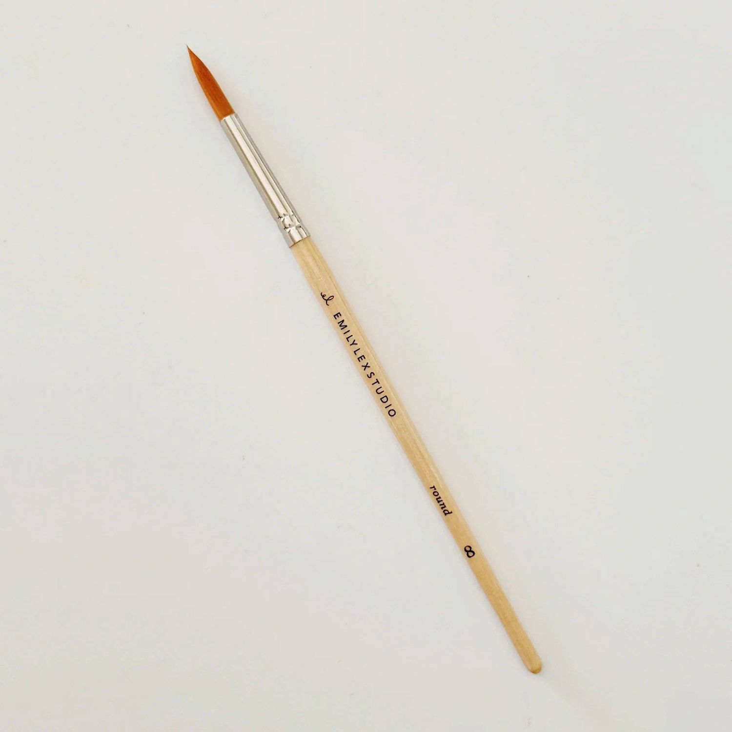 Watercolor paintbrush set of five wood brushes