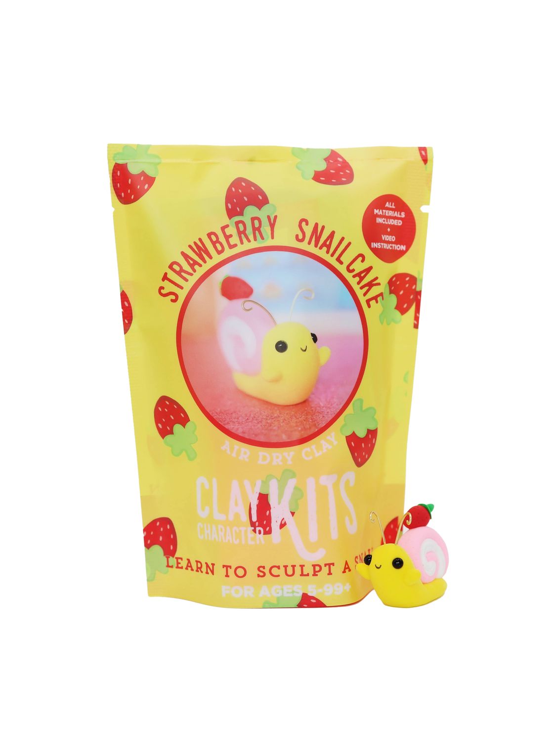 Strawberry Snailcake DIY Clay Kit | Arts &amp; Craft Kit