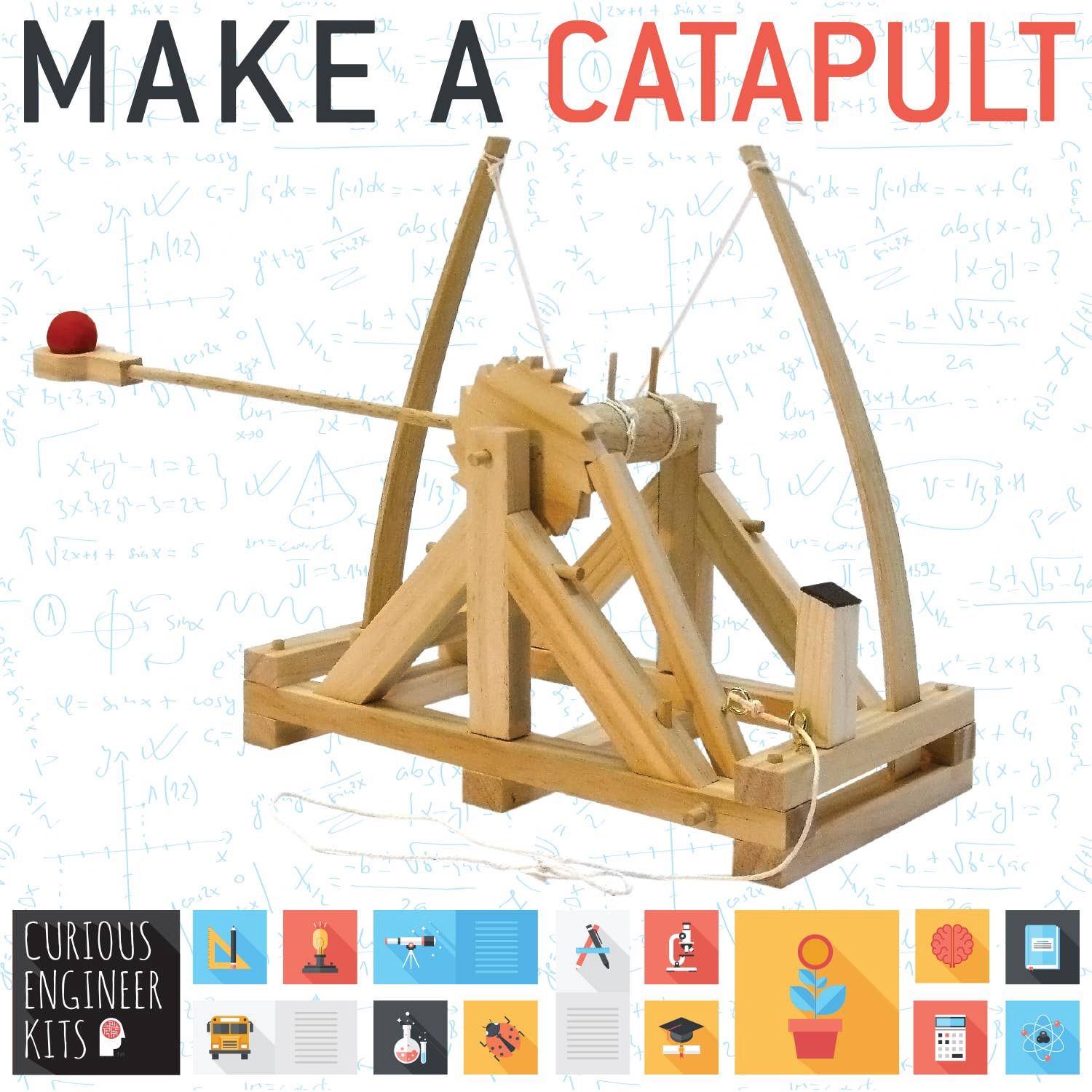 Make a Catapult Kit Wooden Engineering Model Building Kit