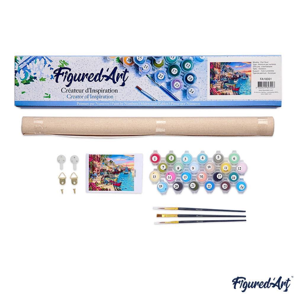 Paint by Numbers rolled - Moose and aurora borealis