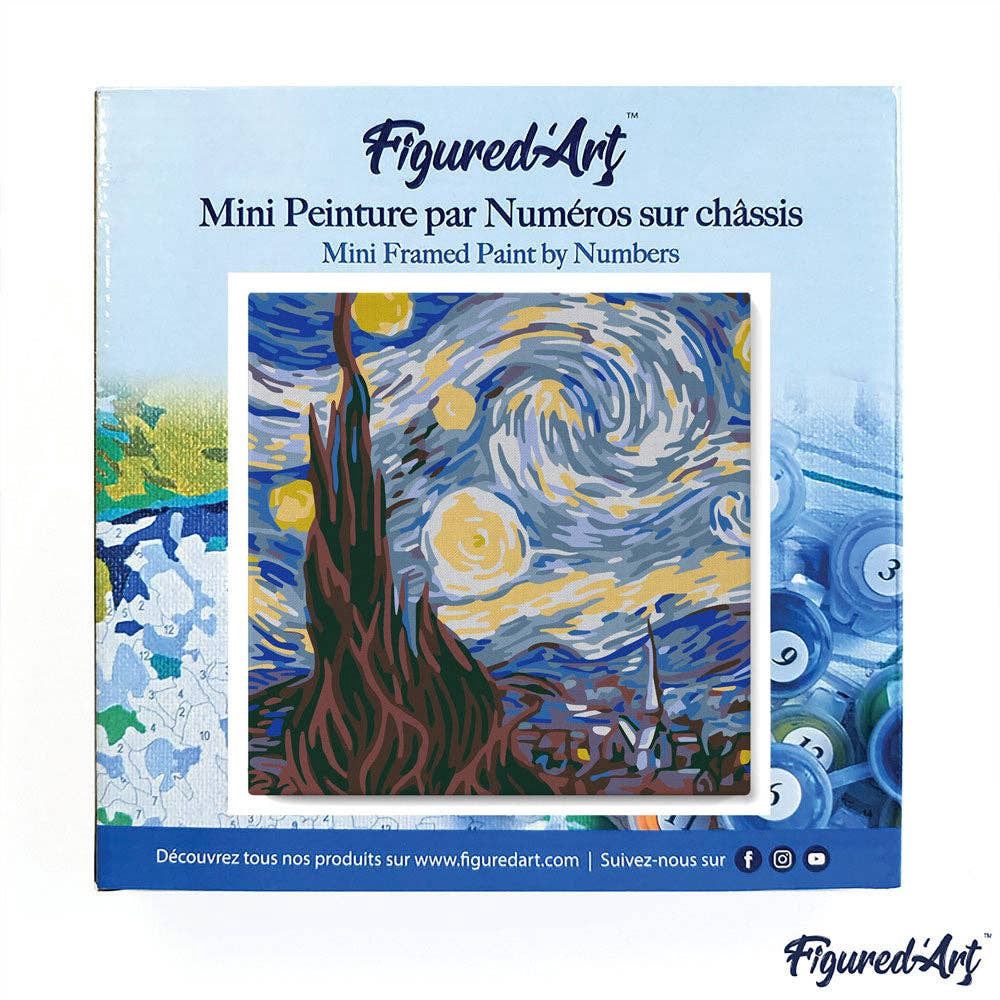 Mini Paint by numbers framed - Van Gogh Starry Night