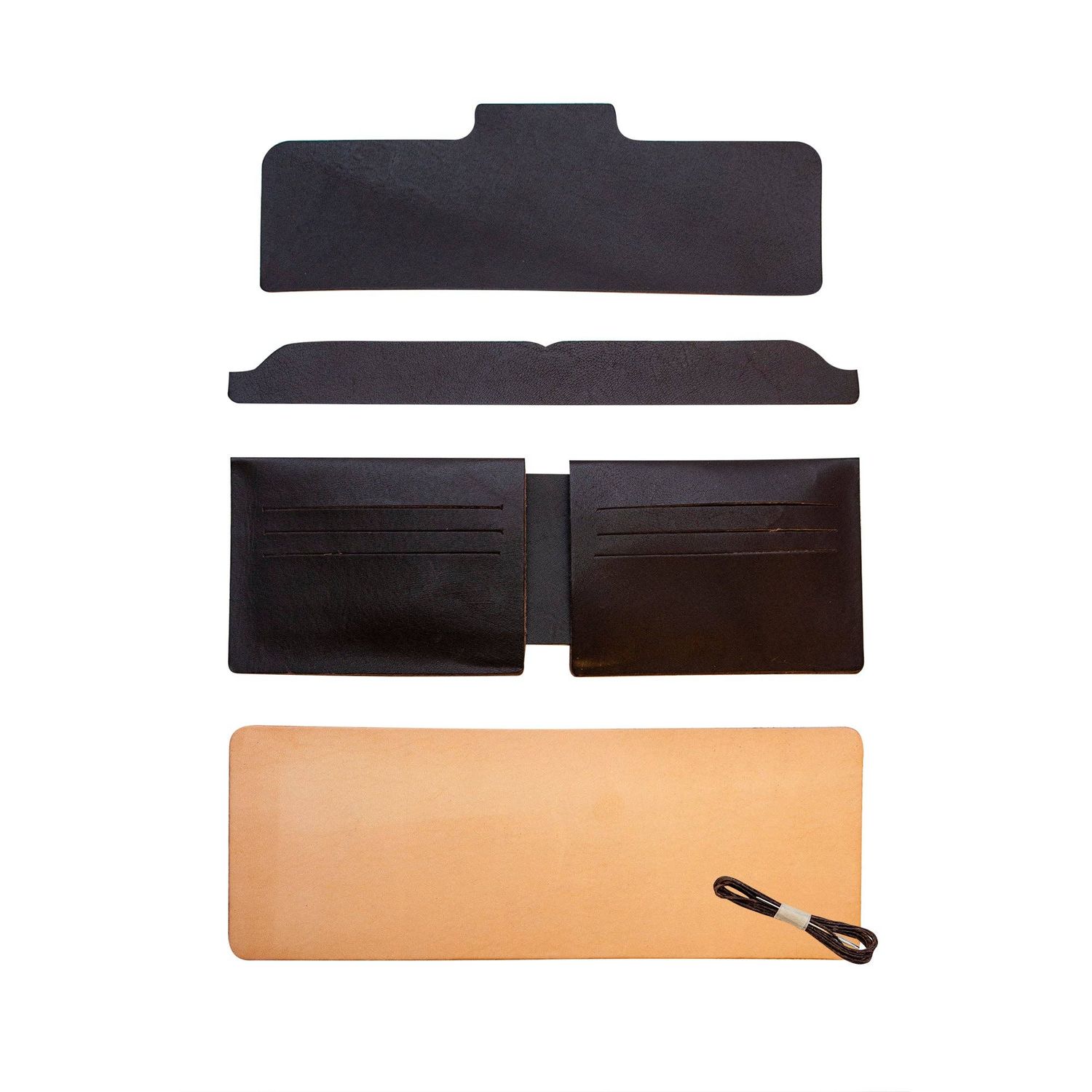 Silver Edition Credit Card Wallet Kit Leathercraft Project, Color: Natural