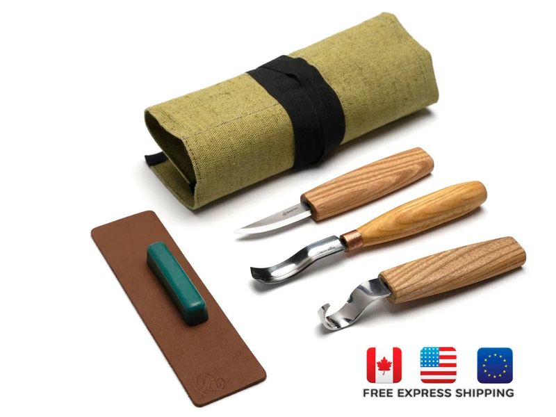 S38L - Spoon Carving Kit Wood Carving Tools with Strop