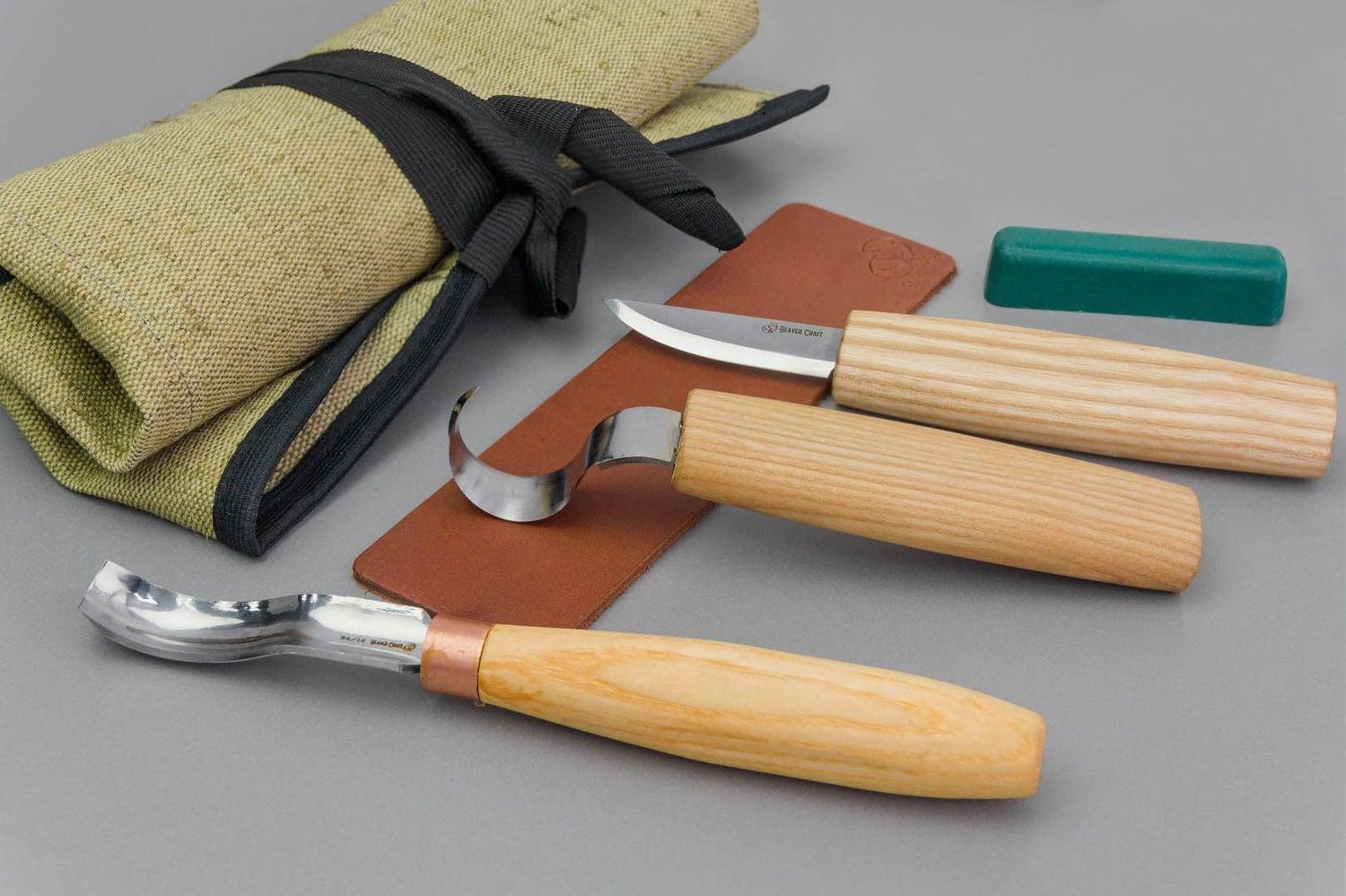 S38L - Spoon Carving Kit Wood Carving Tools with Strop