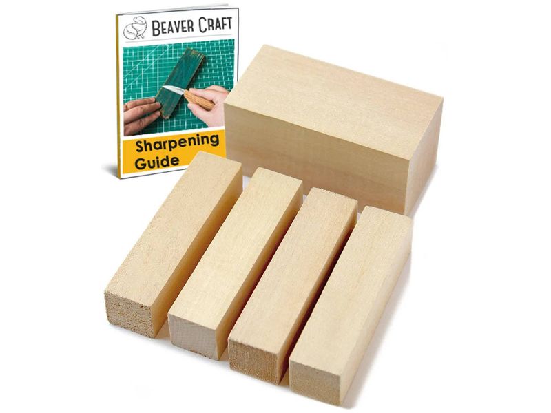 BW1 - Wood Carving Blocks Set of Basswood