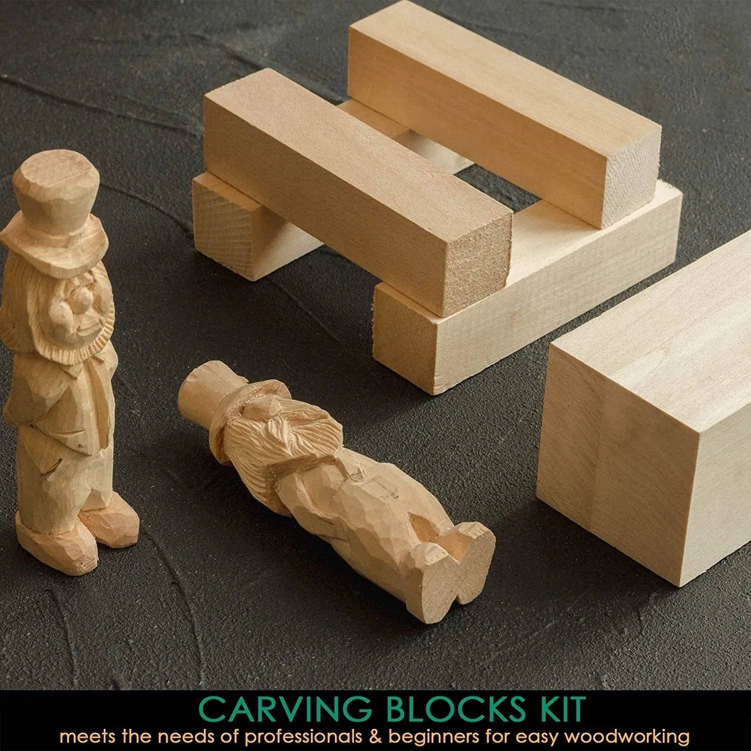 BW1 - Wood Carving Blocks Set of Basswood