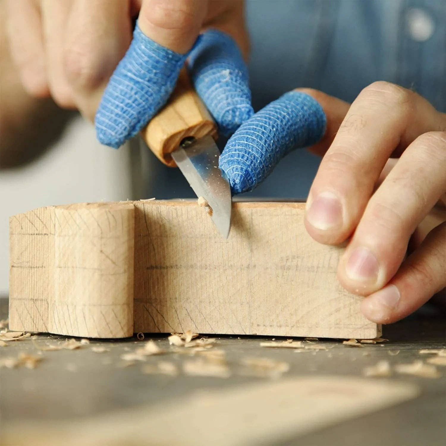 NCT6 - Cut Resistant Adherent Wrap Tape for Wood Carving and Whittling