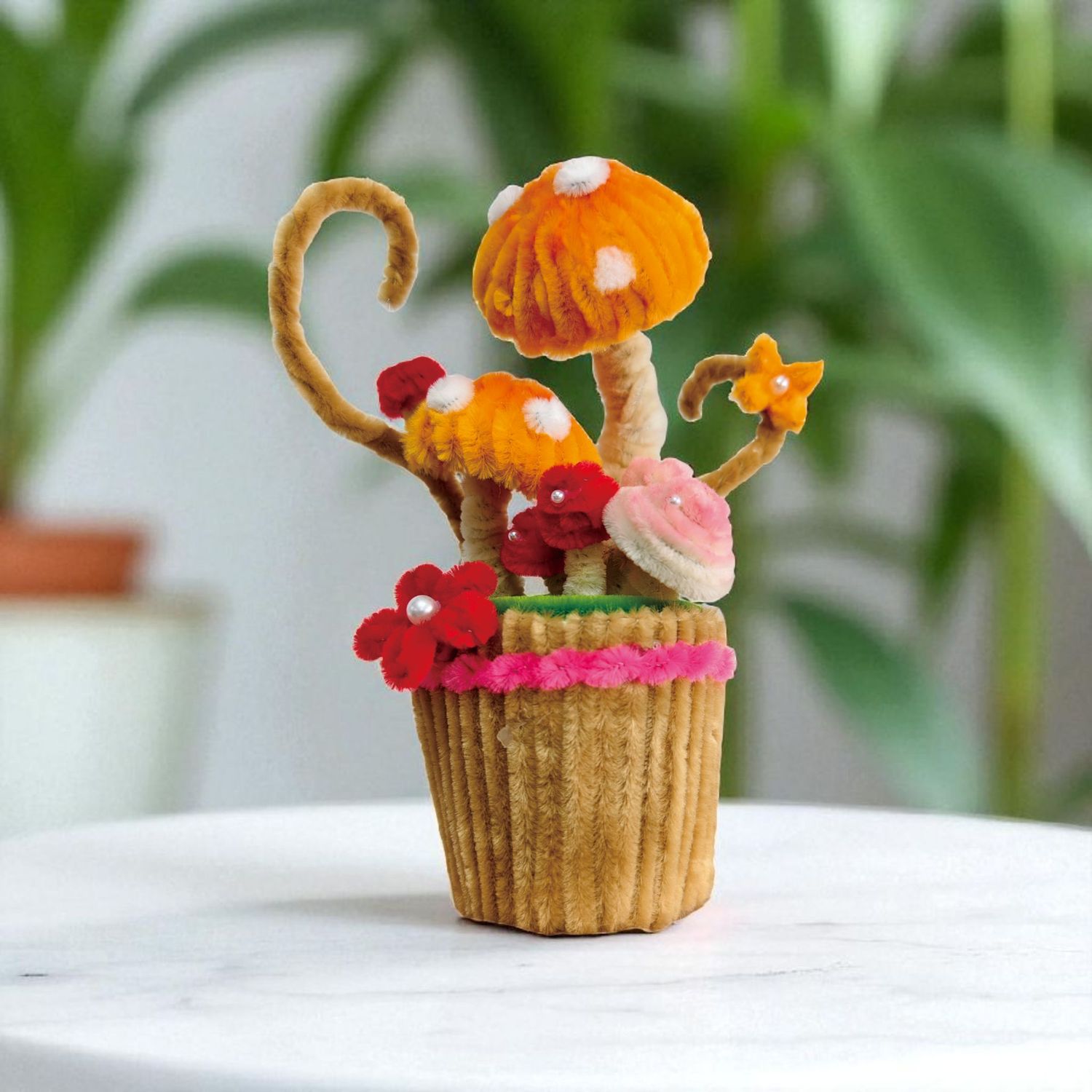 DIY Chenille Kit – Mushroom Cupcake