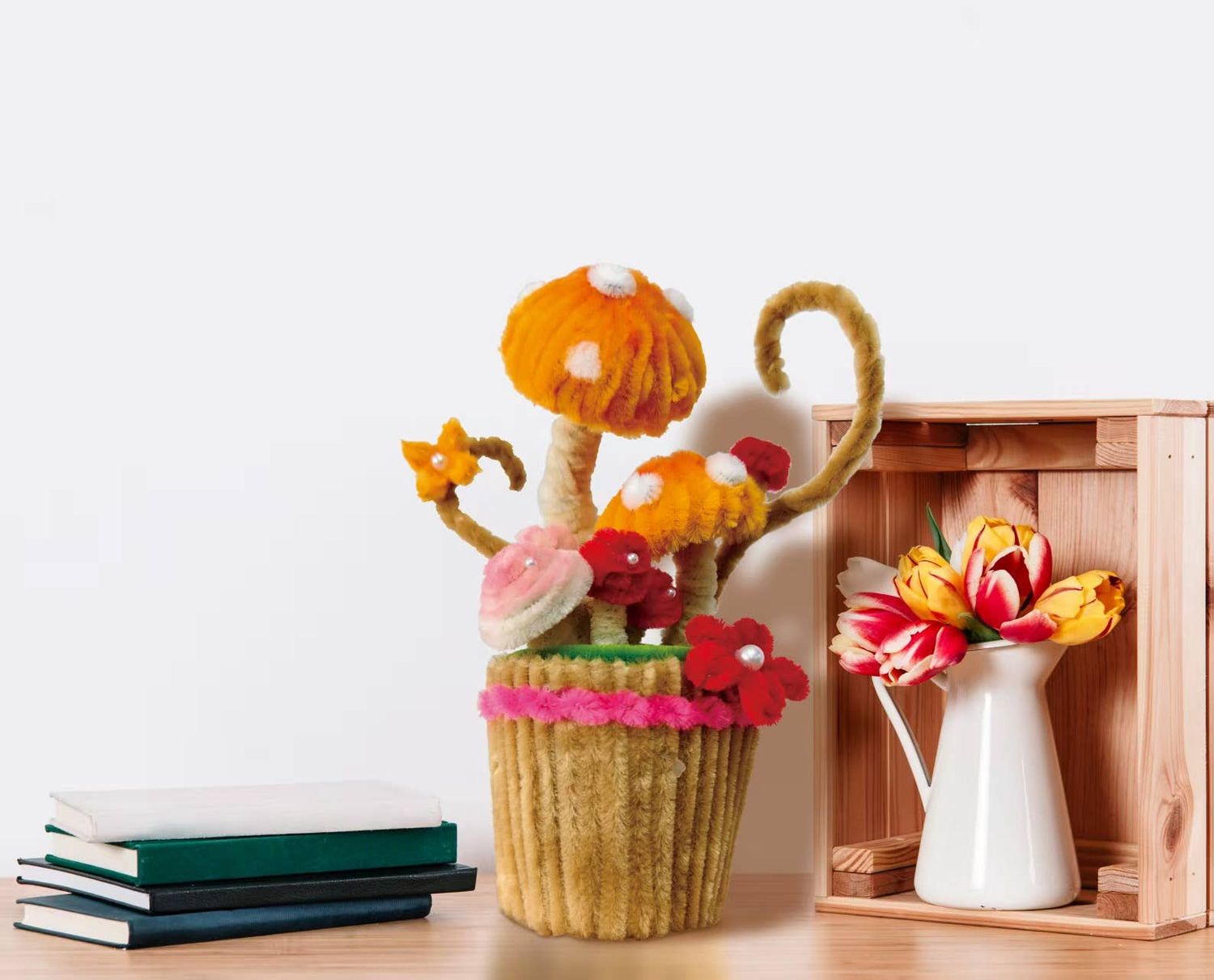 DIY Chenille Kit – Mushroom Cupcake
