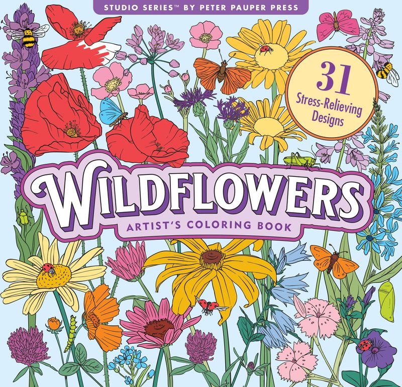 Wildflowers Adult Coloring Book,Wildflowers Adult Coloring Book