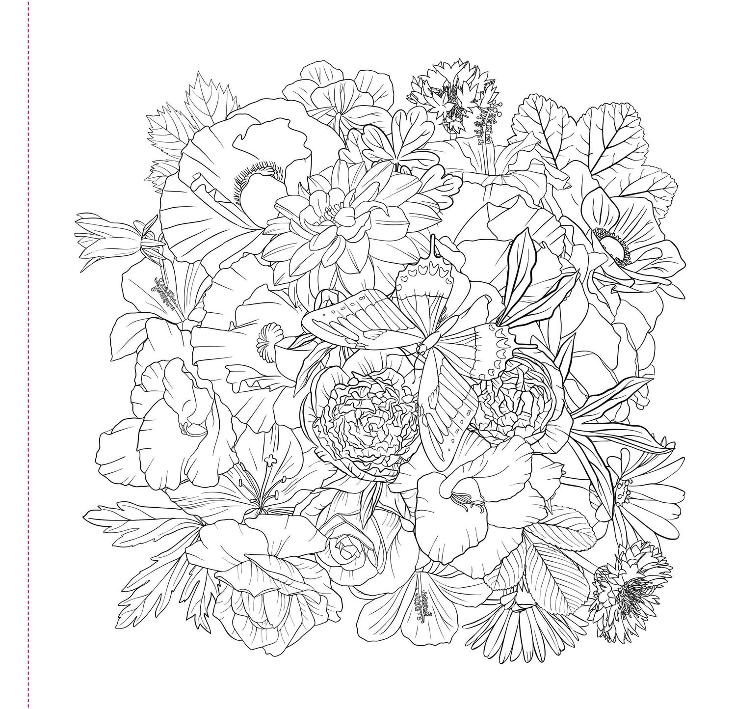 Wildflowers Adult Coloring Book,Wildflowers Adult Coloring Book