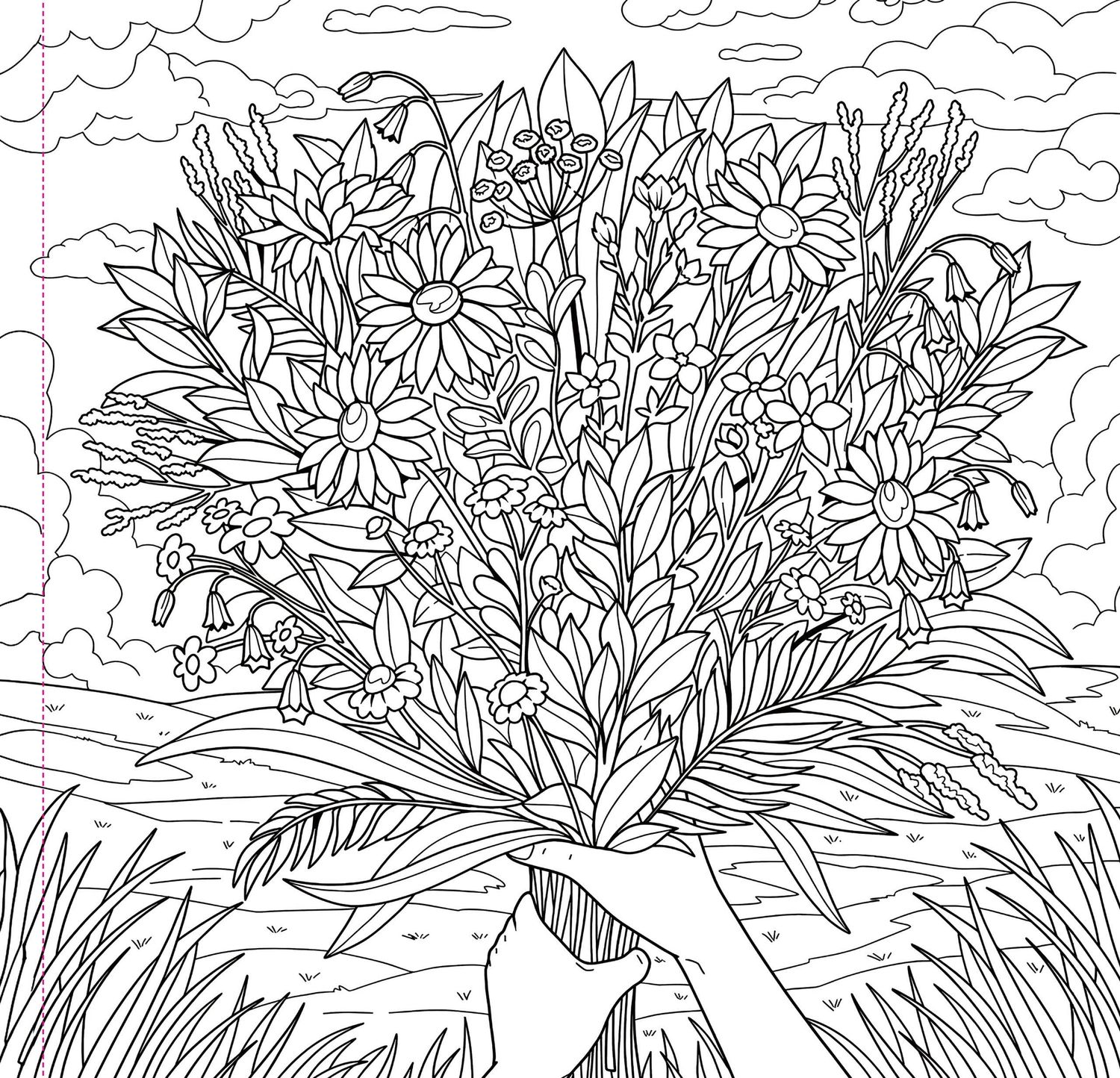 Wildflowers Adult Coloring Book,Wildflowers Adult Coloring Book