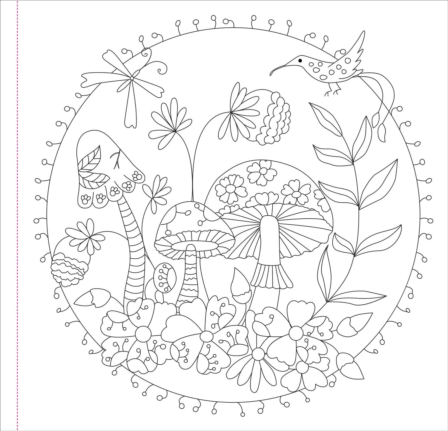 Mushrooms Adult Coloring Book,Mushrooms Adult Coloring Book