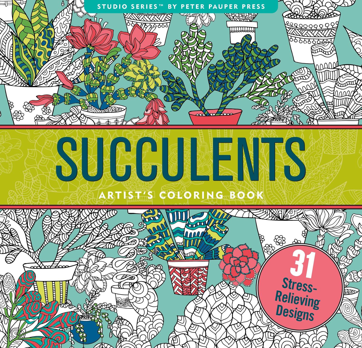 Succulents Artist's Coloring Book,Succulents Artist's Coloring Book
