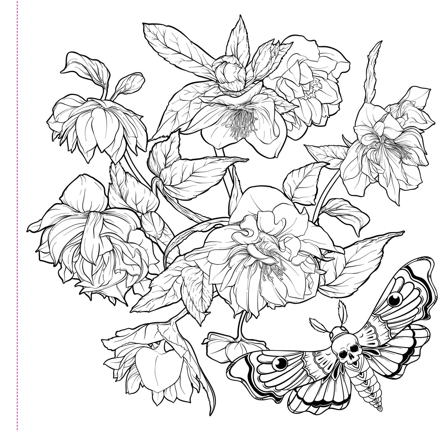 Goth Garden Adult Coloring Book,Goth Garden Adult Coloring Book