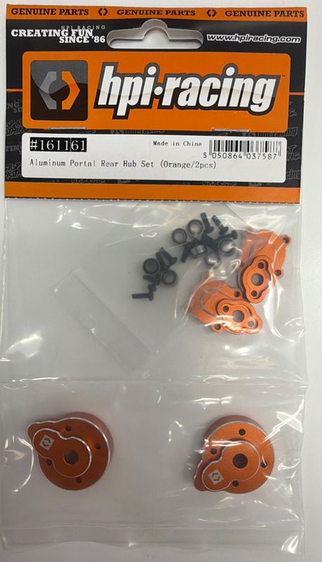 Aluminum Portal Rear Hub Set (orange / 2pcs) 