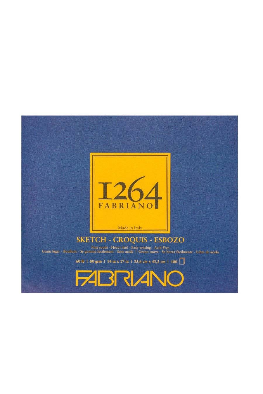 Fabriano 1264 Sketch Pad, 60 lb, 100 Sheets