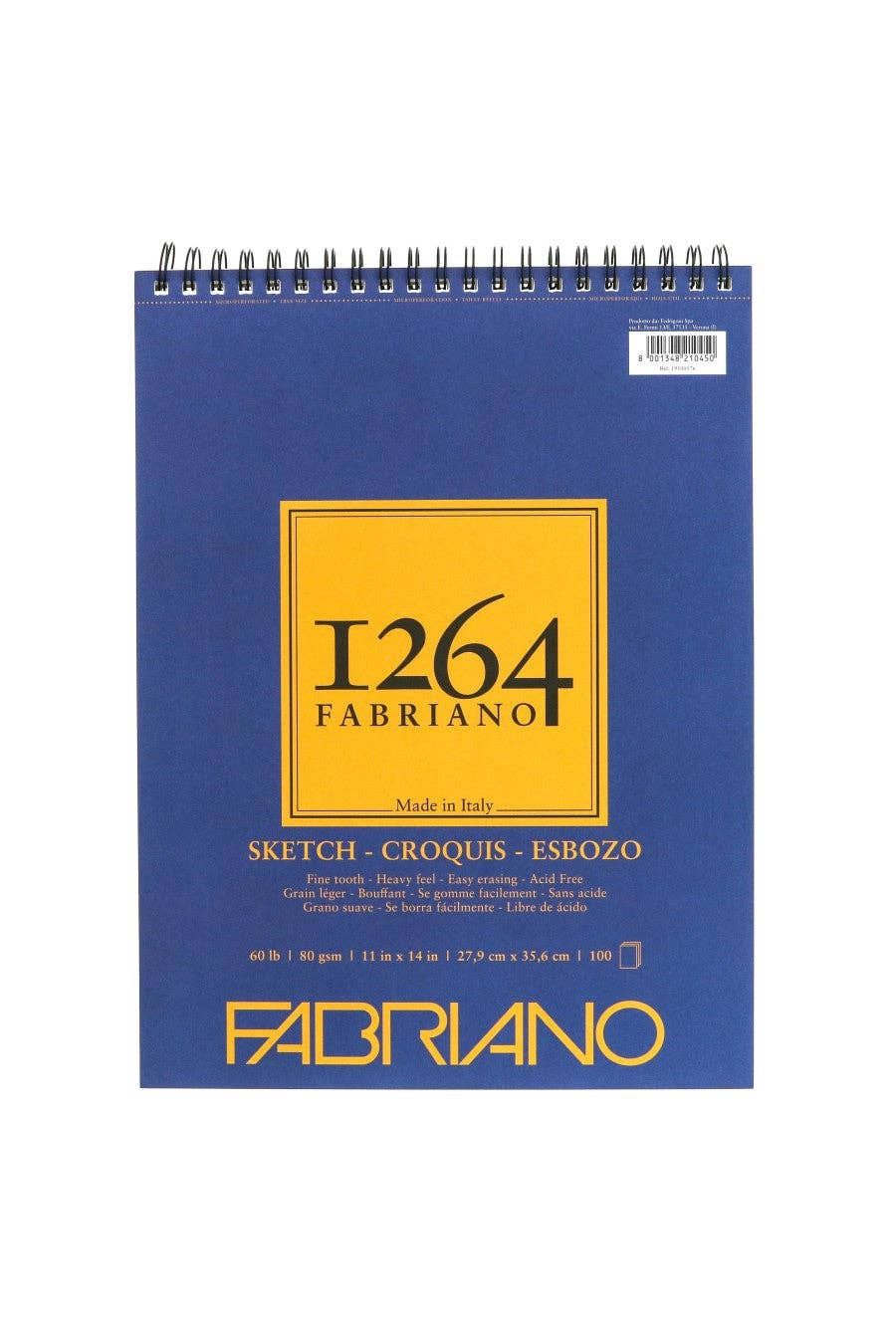 Fabriano 1264 Sketch Pad, 60 lb, 100 Sheets