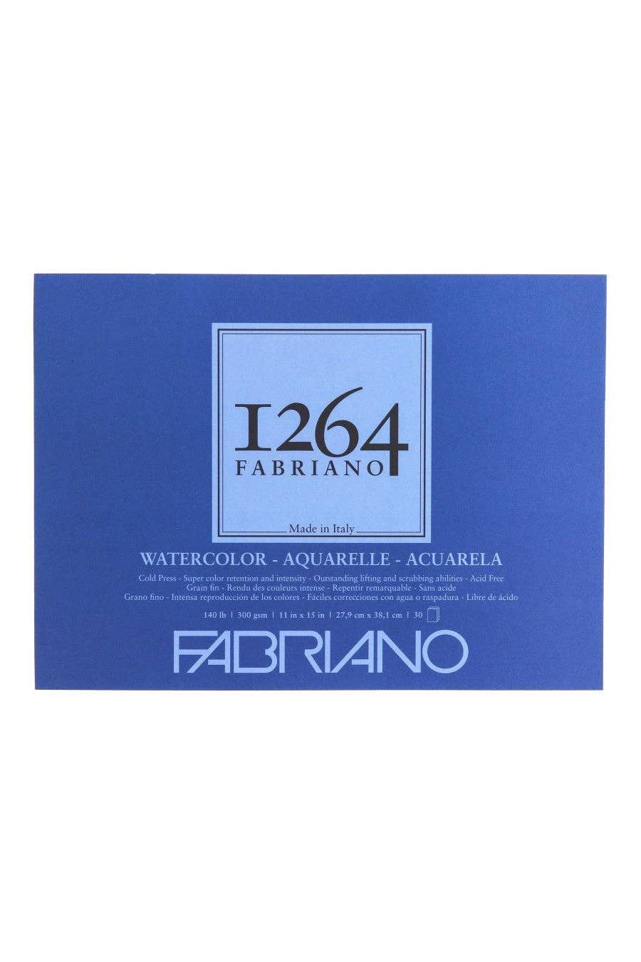 Fabriano 1264 Watercolor Pad, 140 140lb. (300gsm)