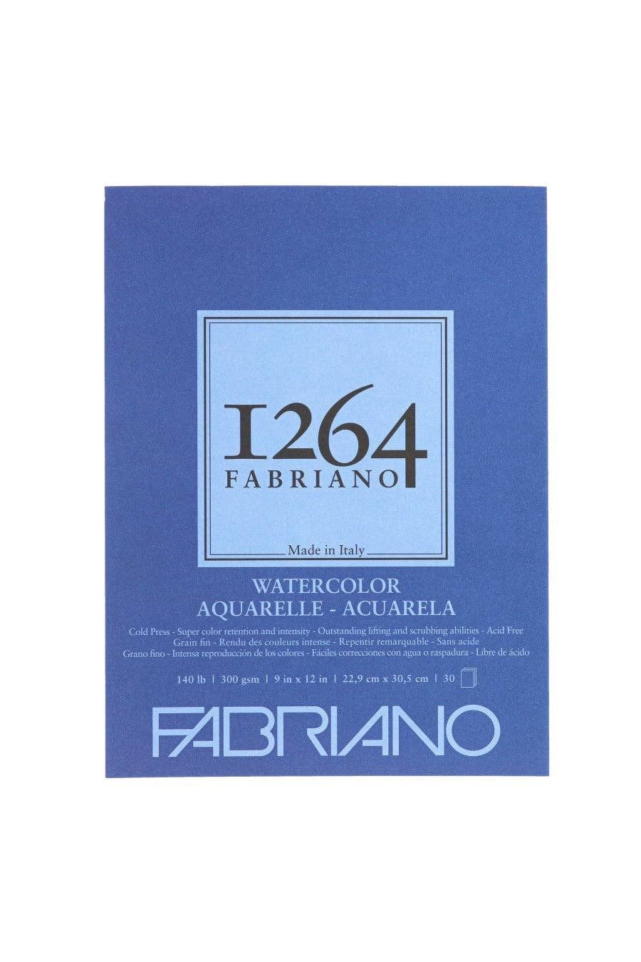 Fabriano 1264 Watercolor Pad, 140 140lb. (300gsm)