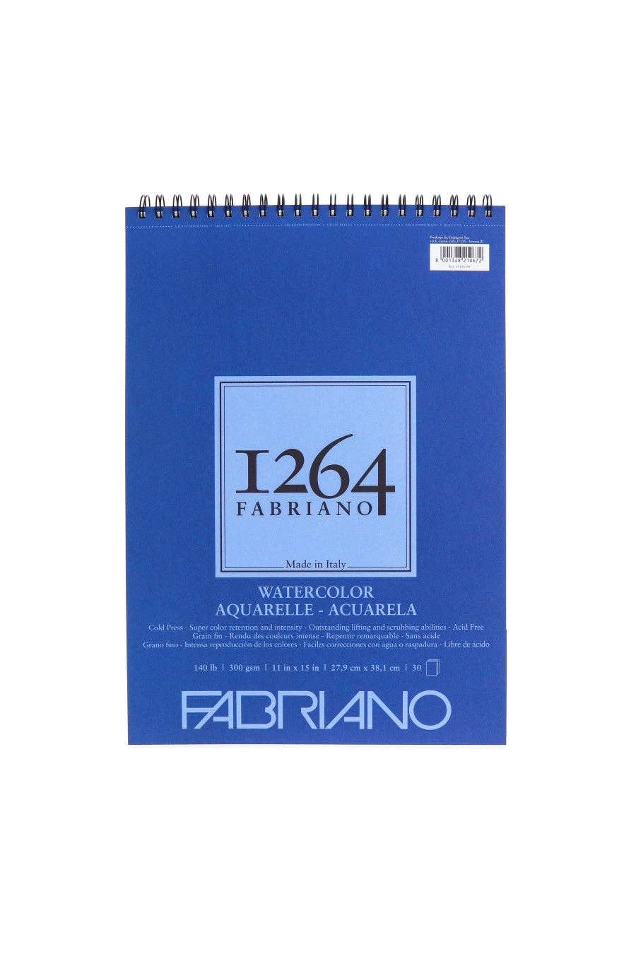 Fabriano 1264 Watercolor Pad, 140 140lb. (300gsm)