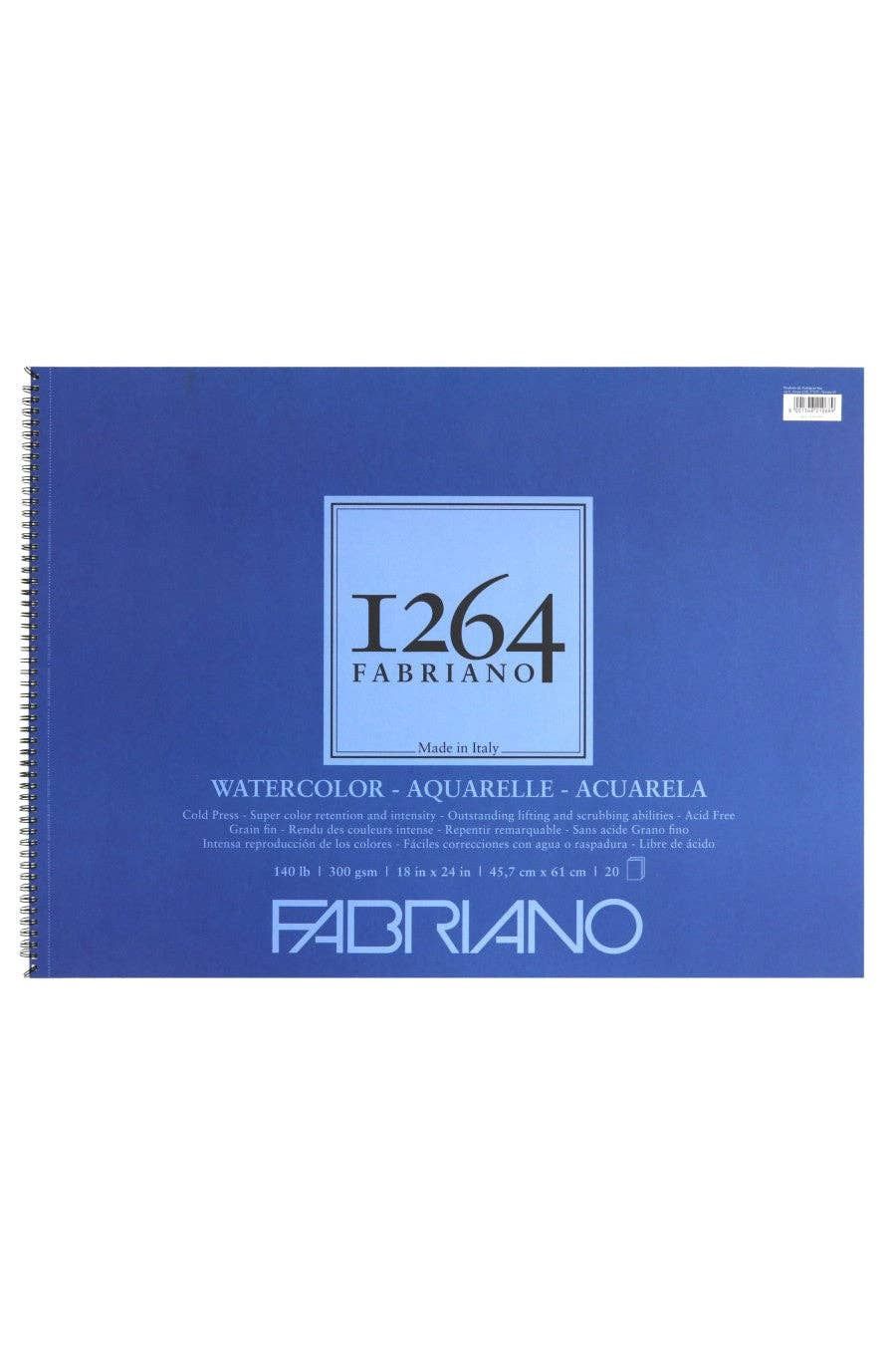 Fabriano 1264 Watercolor Pad, 140 140lb. (300gsm)