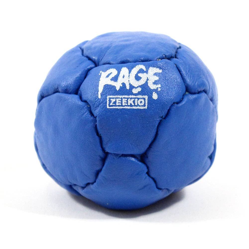 Zeekio -The Rage- 14 Panel Genuine Leather Footbag - Hacky Sack, Color: Blue