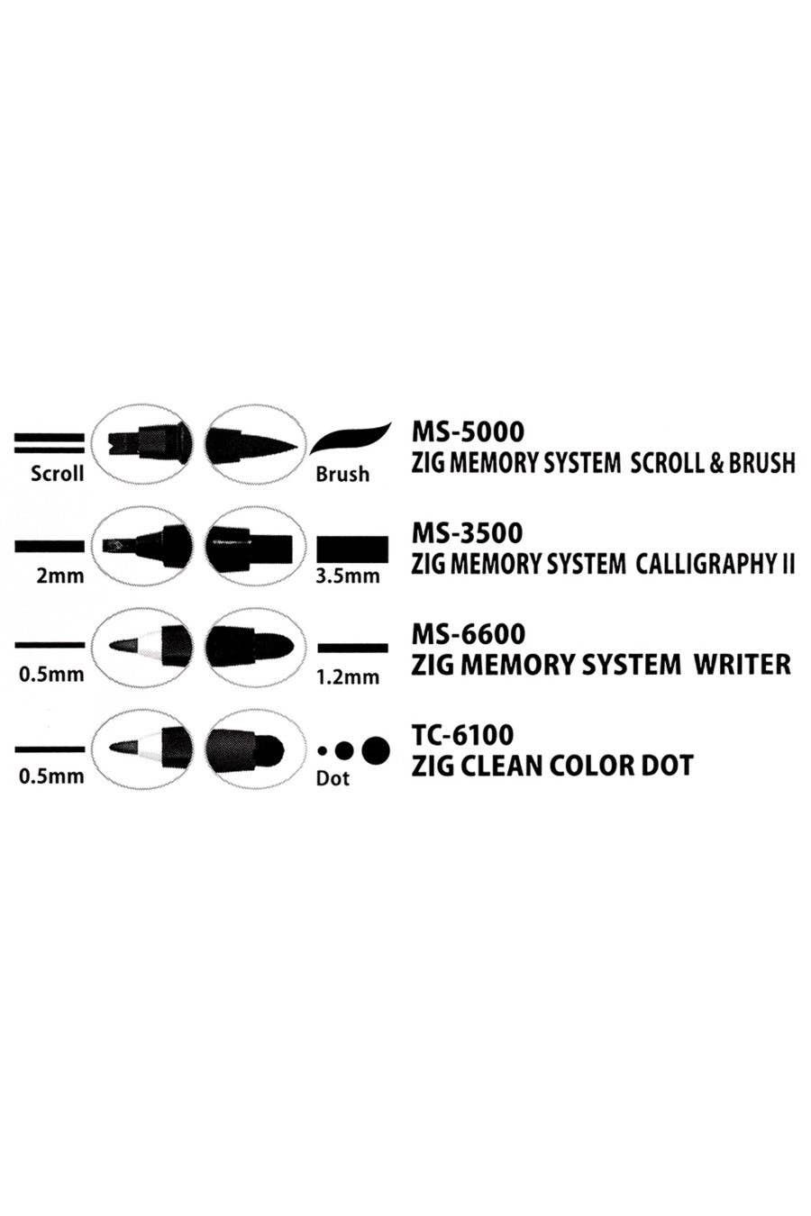 Kuretake® Zig Twin Black Marker Assortment Set