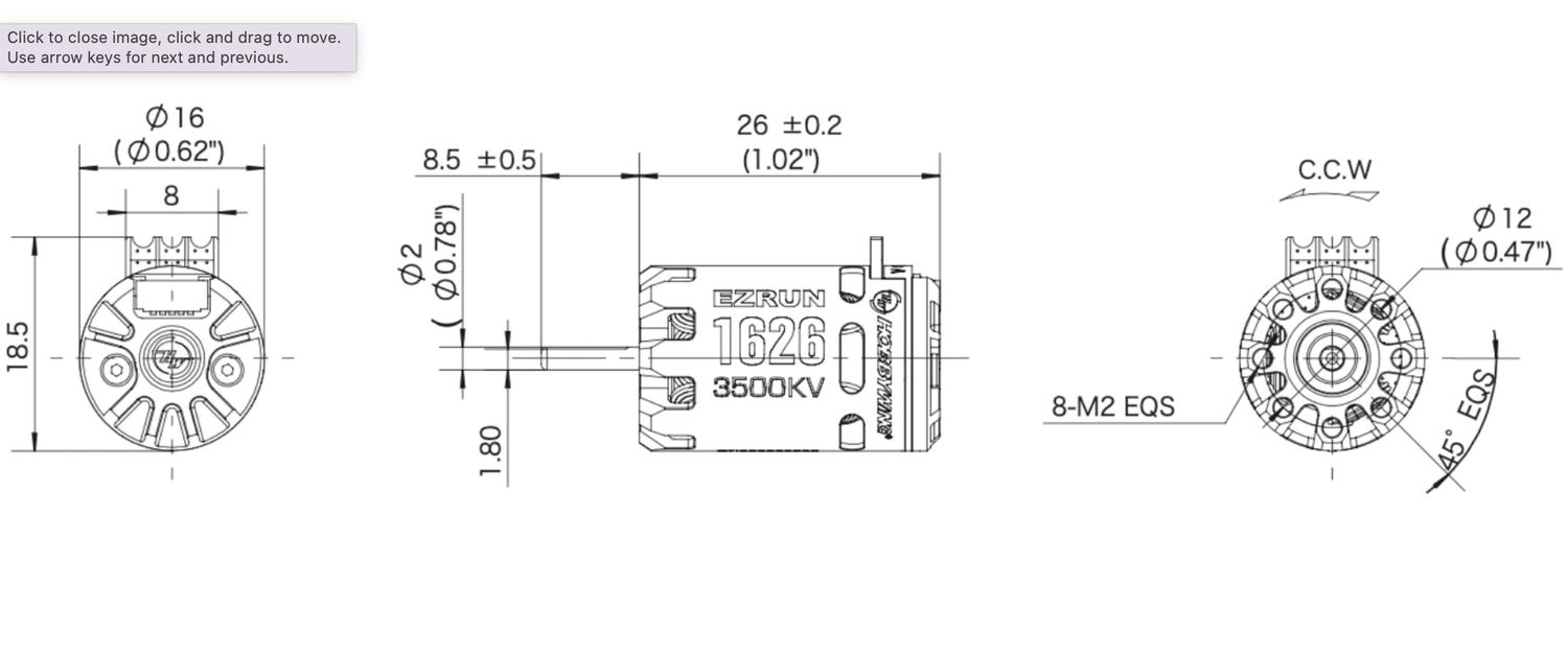 EZRUN Mini28 ESC and 1626 SD 3500KV Motor Combo
