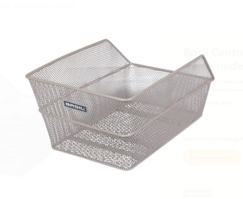 BASIL CENTO BAG BASKET SILVER