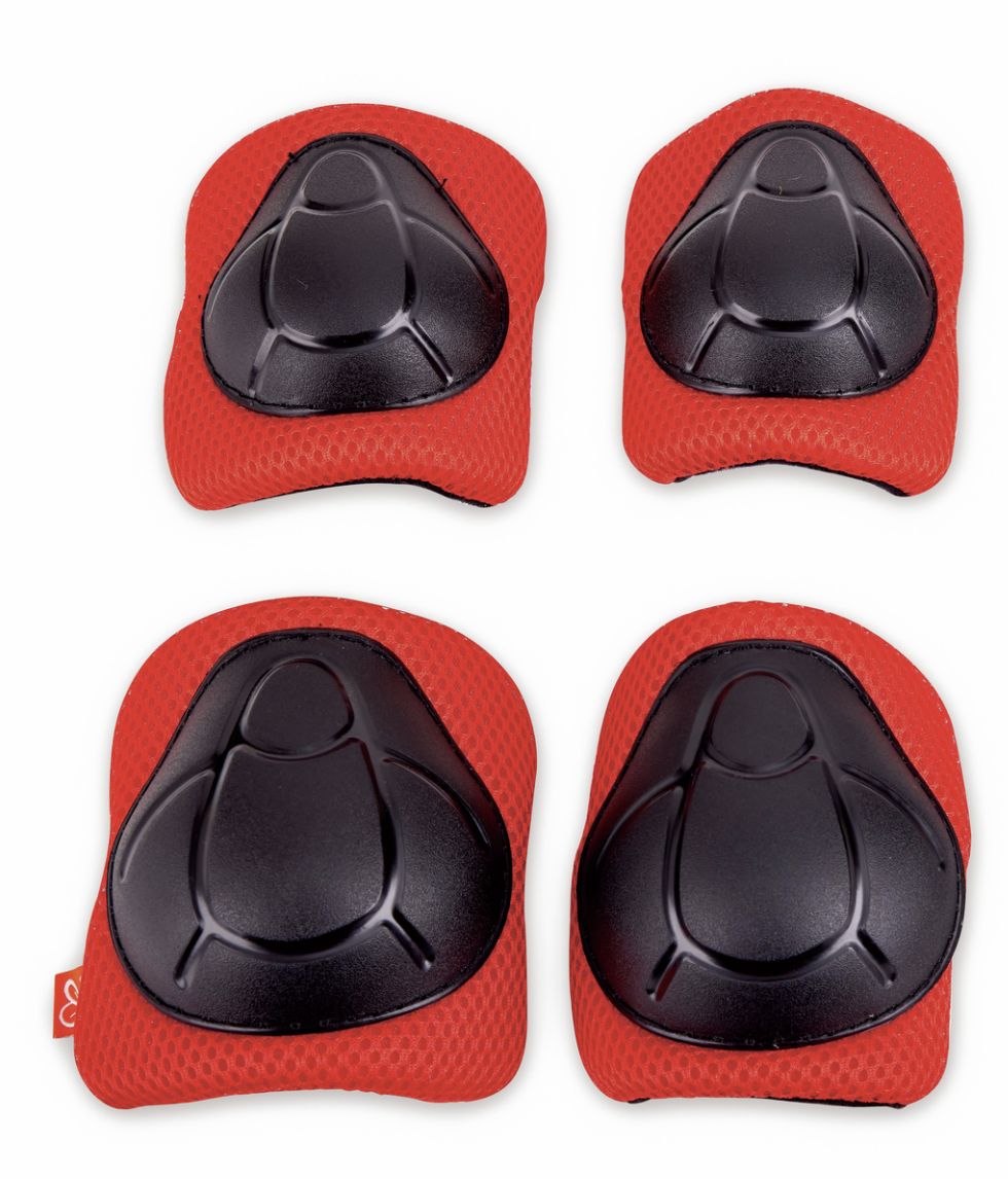 HAPE ADVENTURER KNEE AND ELBOW PADS, COLOUR: RED