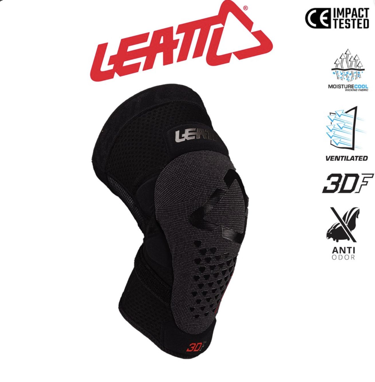 LEATT KNEE GUARD 3DF 5.0 EVO BLACK