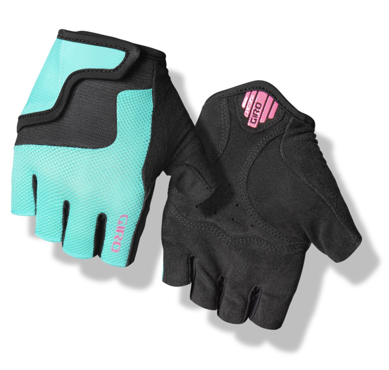 GIRO GLOVES BRAVO JR, COLOUR: SCREAMING TEAL/PINK, SIZE: M
