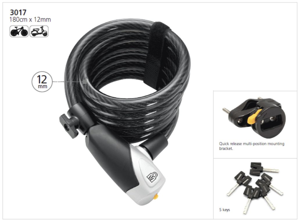 MAGNUM CCL3 KEY 12MM*1.8M W/BRACKET