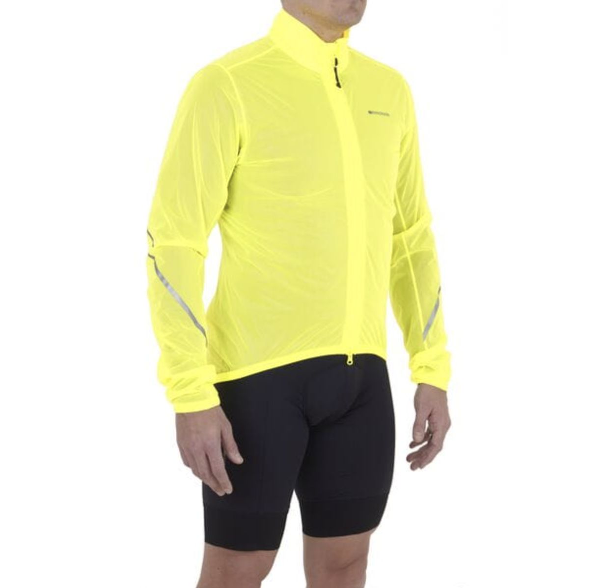 MADISON FLUX 2L ULTRA-PACKABLE WPROOF JACKET MENS, COLOUR: HI-VIZ YELLOW, SIZE: LG