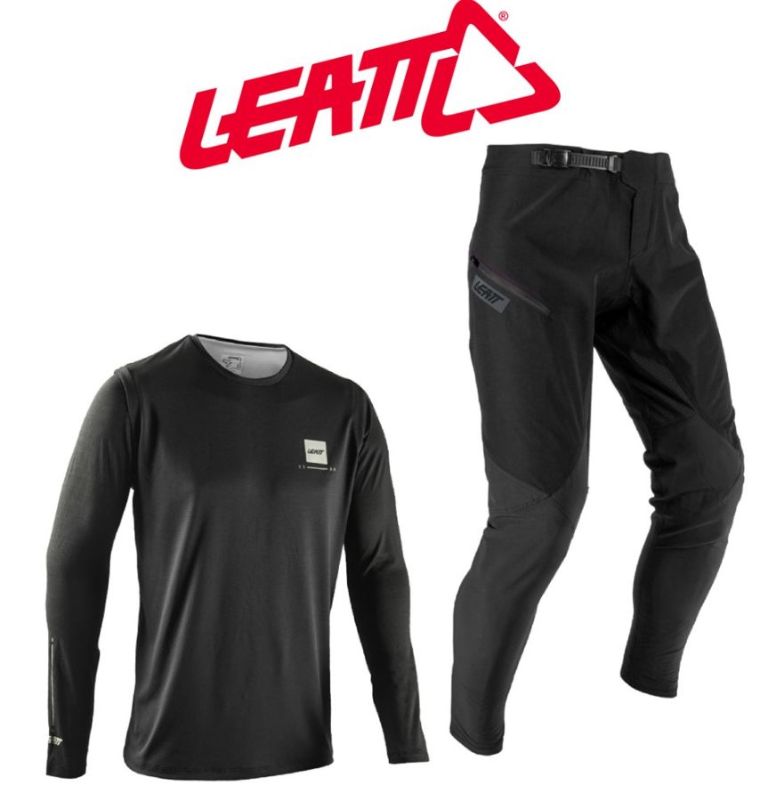 LEATT MTB RIDE KIT GRAVITY 1.0, COLOUR: GHOST BLACK, SIZE: XS